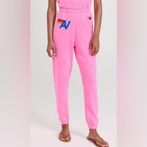 AVIATOR NATION Pink Logo Sweatpants